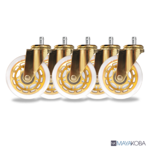 Bánh xe gắn cho ghế kiểu Roller Blade VÀNG