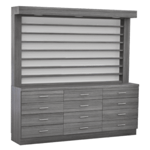 Tủ trưng bày/ đựng sơn và bột một bên